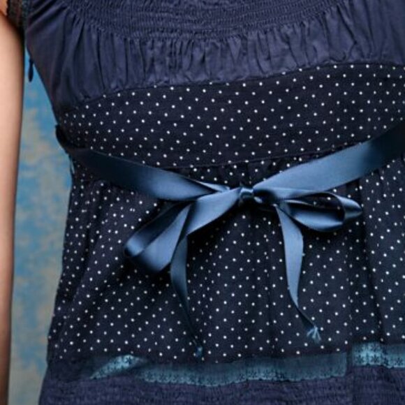 Free People Polka Dot Mixed Belted Top ASO Alice Cullen - Picture 6 of 12